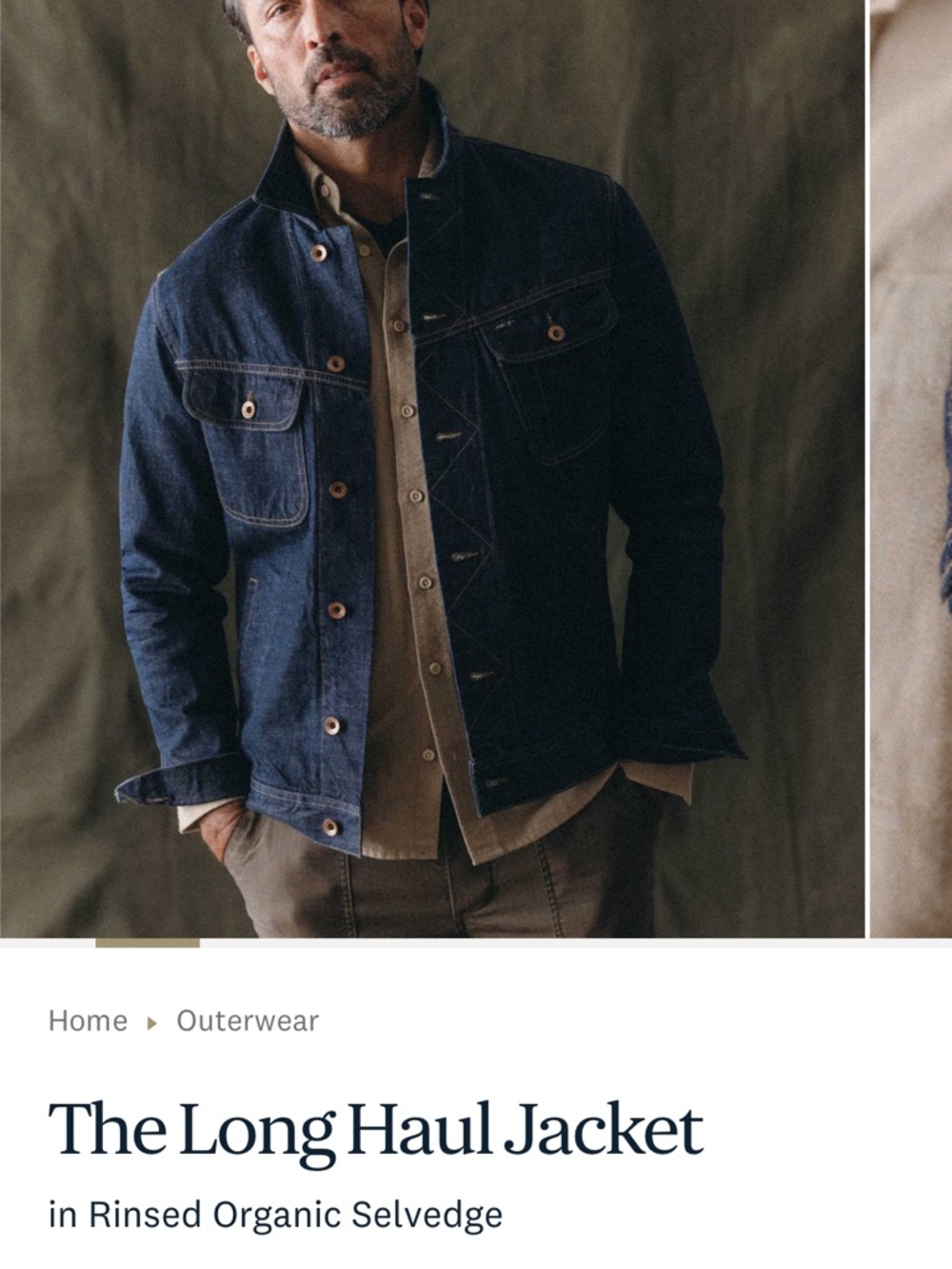 Taylor Stitch Long Haul Dark Blue Denim Jacket - Picture 8 of 10